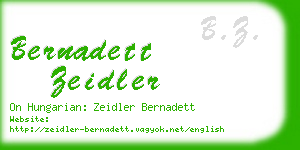 bernadett zeidler business card